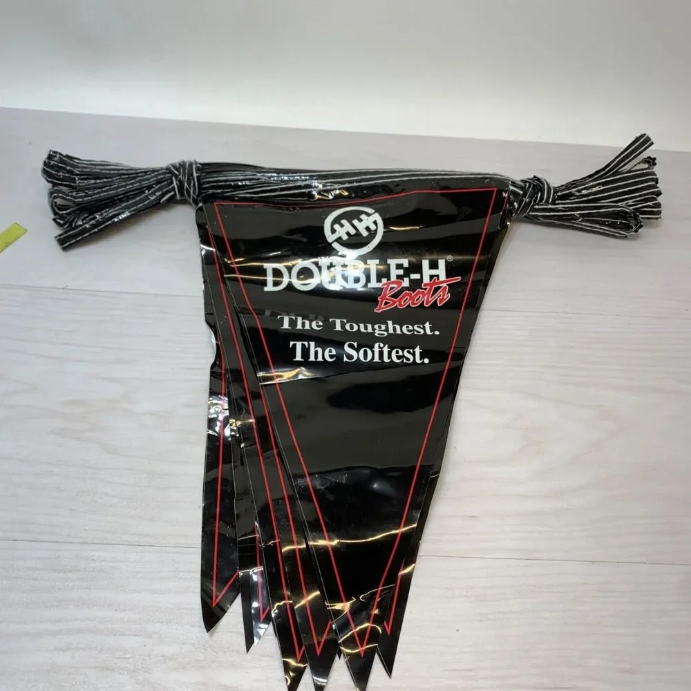 Double‎ H Boots Vintage Pennant Banners String Flags Triangle Promotional Runner